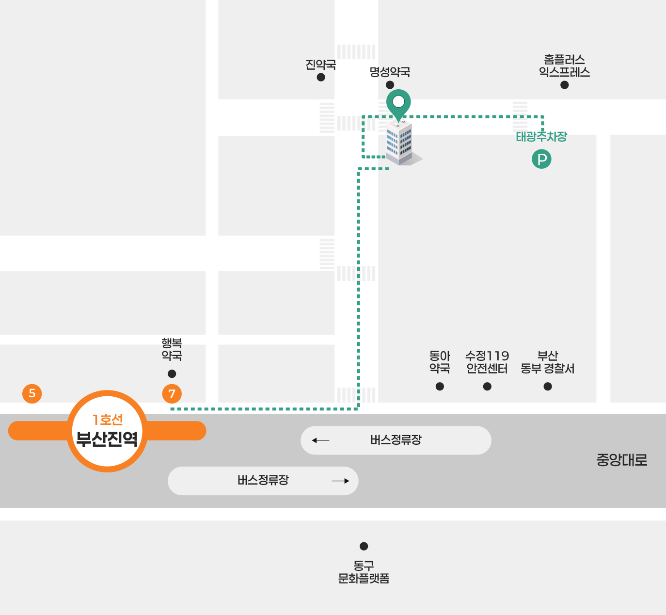 수정88마취통증의학과의원 주차장 약도